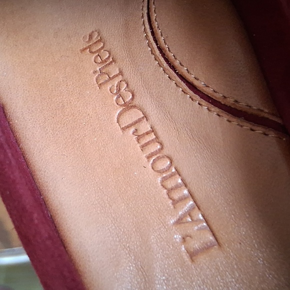 L' Amour Des Pieds Burgundy Suede Mules Size 7.5 - Picture 7 of 12